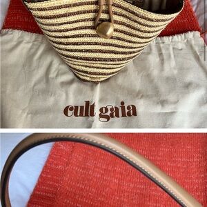 Cult Gaia Striped Tan and Brown Women's Bag